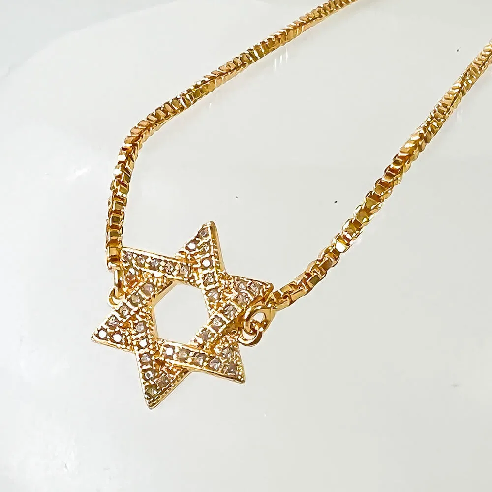 18K Gold Filled Star Of David Bracelet