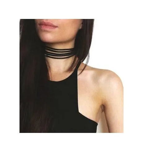 2 Pcs 2017 Vintage Retro Black Velvet Choker Necklace Women Chokers Necklaces Chocker collares mujer Collier ras de cou