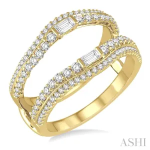 3/4 Ctw Diamond Insert Ring in 14K Yellow Gold