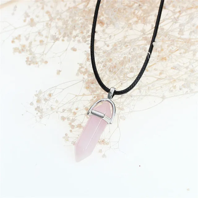 8SEASONS Created Fashion Multi Color Quartz Chakra Necklaces Pendant Necklace Chain Crystal Necklace Women Jewelry Accessories