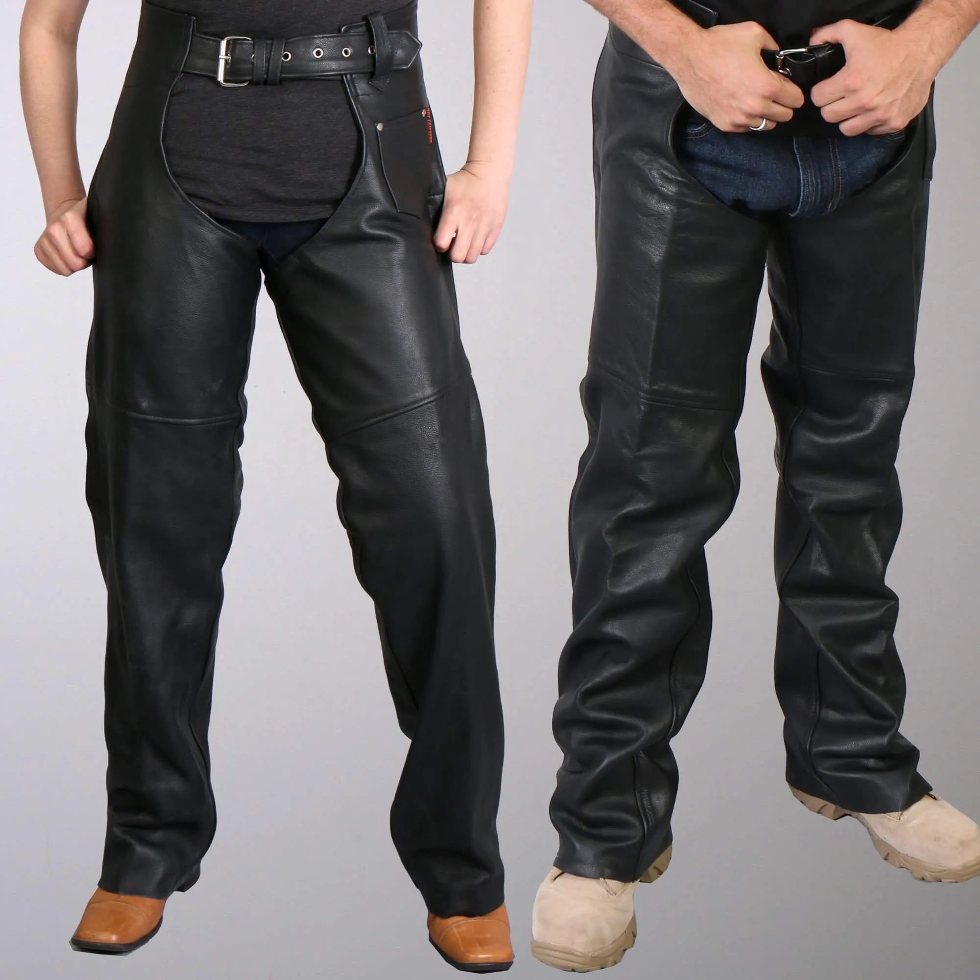 Best Quality Unisex Leather Motorcycle Chaps, CHM1005-HL