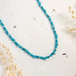 Blue Apatite Gemstone Necklace