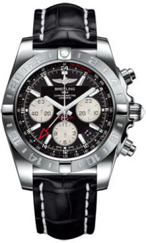 Breitling - Chronomat 44 GMT Stainless Steel on Croco Strap