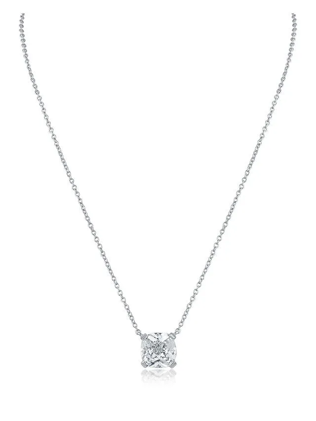 Cushion CZ Pedant Necklace