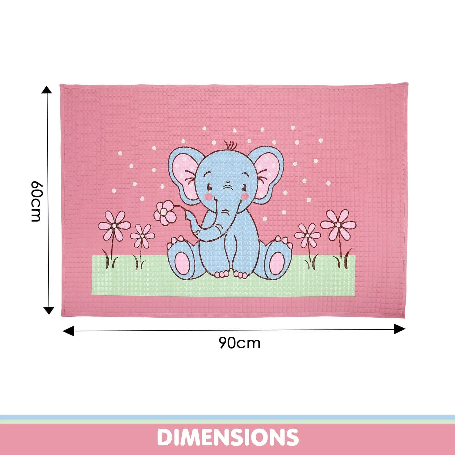 Elephant Pink And Blue Massage Mat