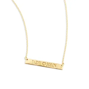 Engravable Love Bar Necklace