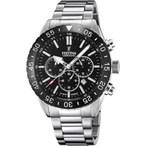 Festina Ceramic Chronograph Mens Watch I Model F20575/3 Quartz Movement