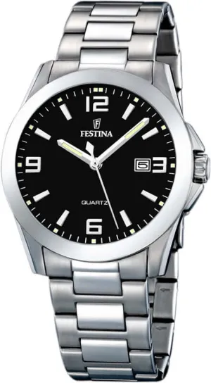 Festina Classics Stainless Steel Analog Mens Watch I Model F16376/4 Quartz Movement