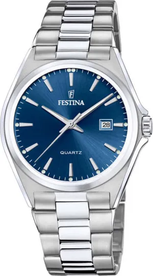 Festina Classics Stainless Steel Analog Mens Watch I Model F20552/3 Quartz Movement