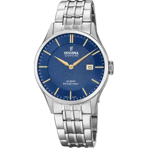 Festina Swiss Made Stainless Steel Analog Mens Watch I Model F20005/3 Quartz Movement