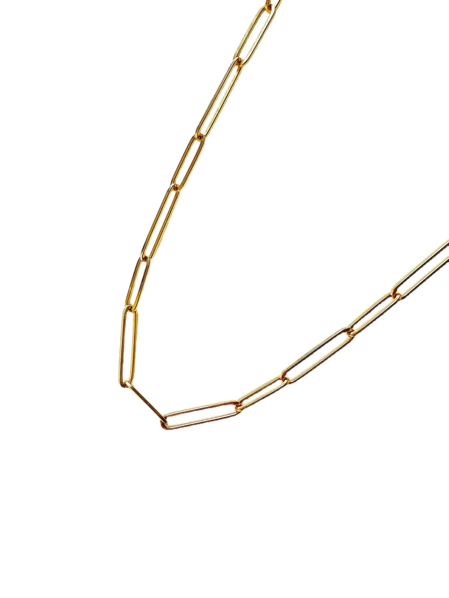 Gold-filled Paper Clip Base Necklace