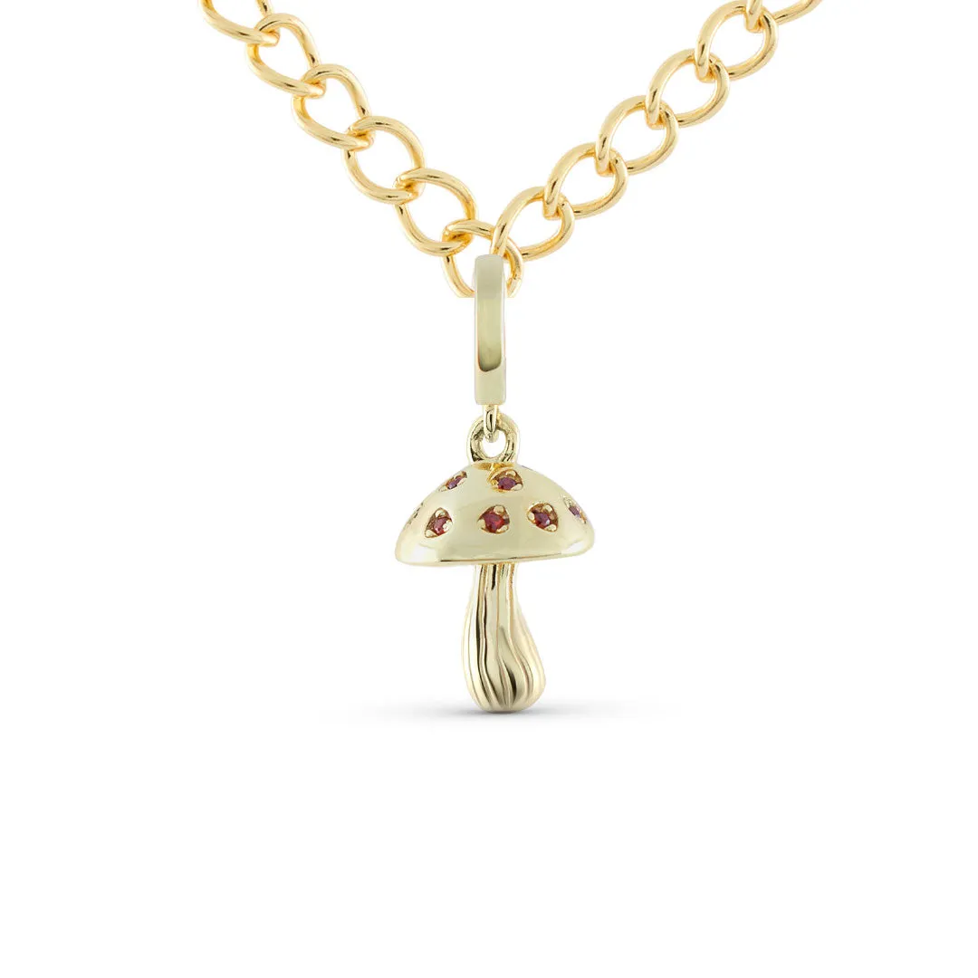 Gold Mushroom Pendant