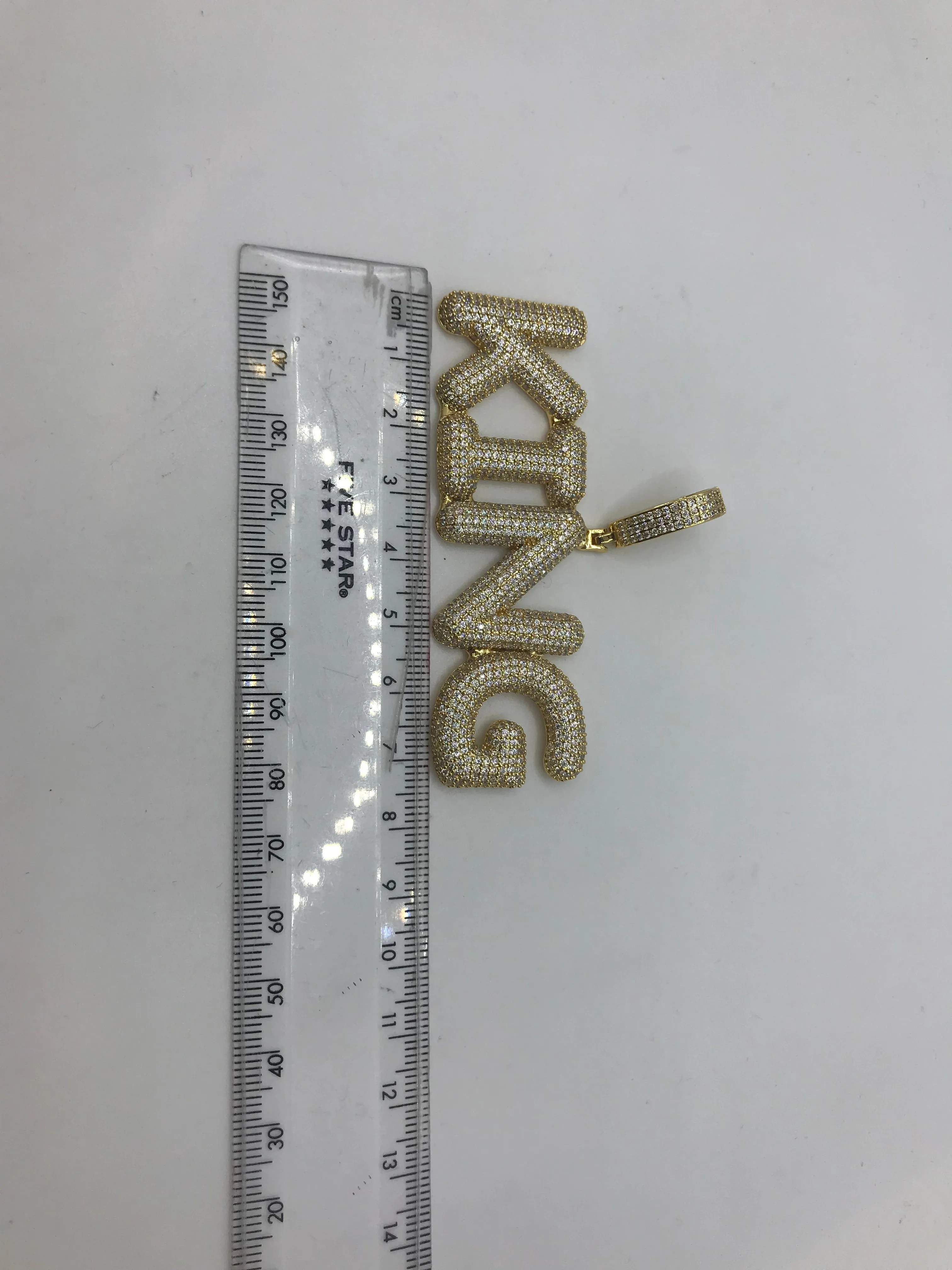 Hip hop iced out king pendant