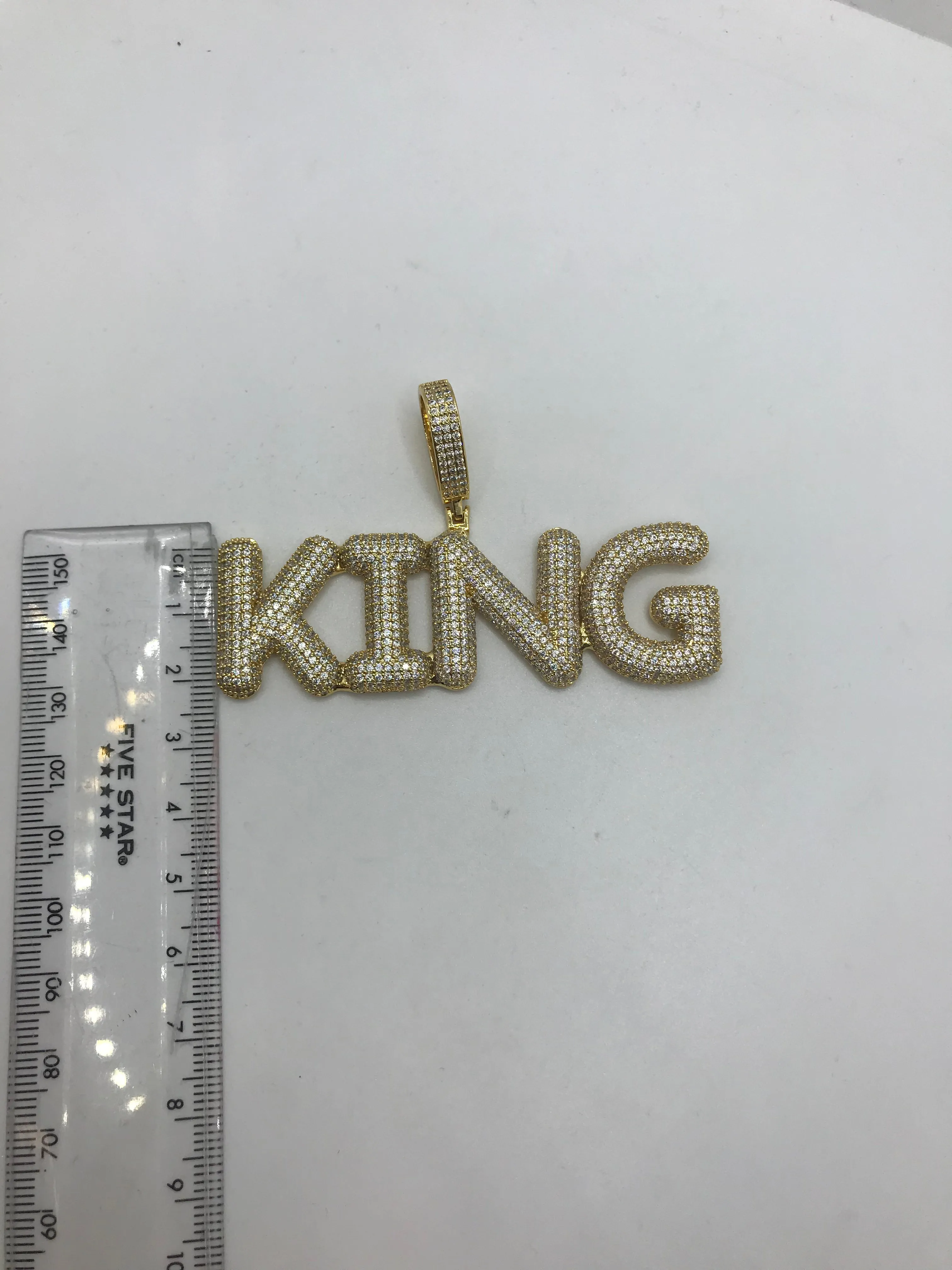 Hip hop iced out king pendant