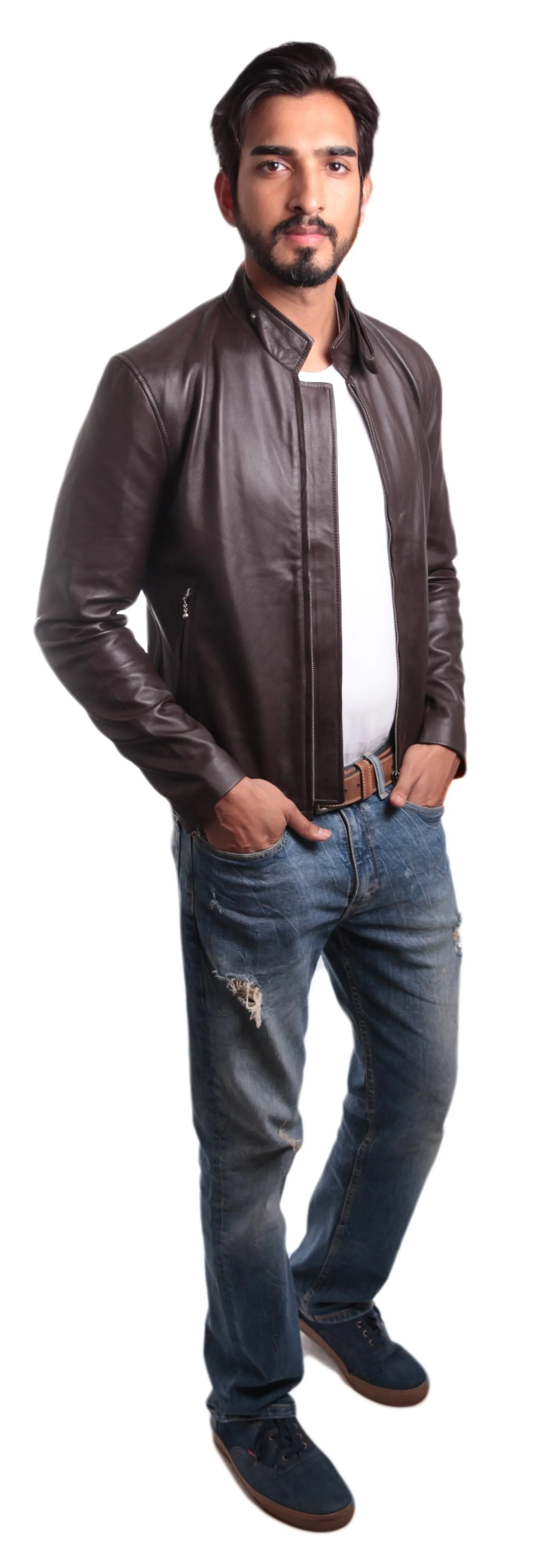 Jordan Mens Leather Jacket