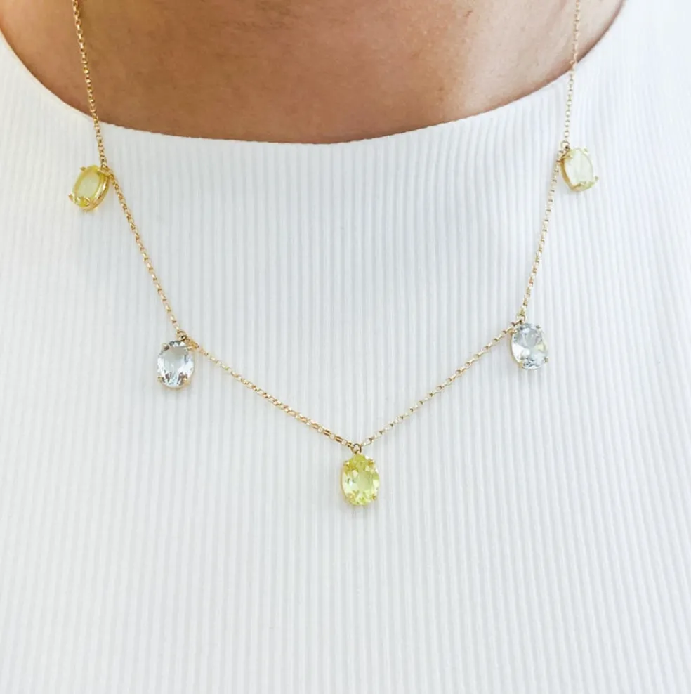 London & Mint Quartz Drop Necklace