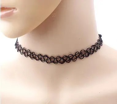 Lowest price !! Hot New women black leather cord necklace Maxi statement necklace Chokers Necklace for women 2017 Jewelry