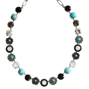 Mariana "Zanzibar" Silver Plated Lovable Mixed Element Crystal Necklace, 3045/1 m1081