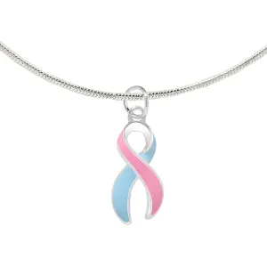 Pink & Blue Ribbon Necklaces