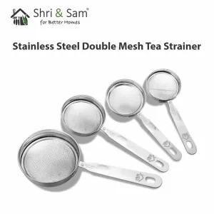 Stainless Steel Double Mesh Tea Strainer