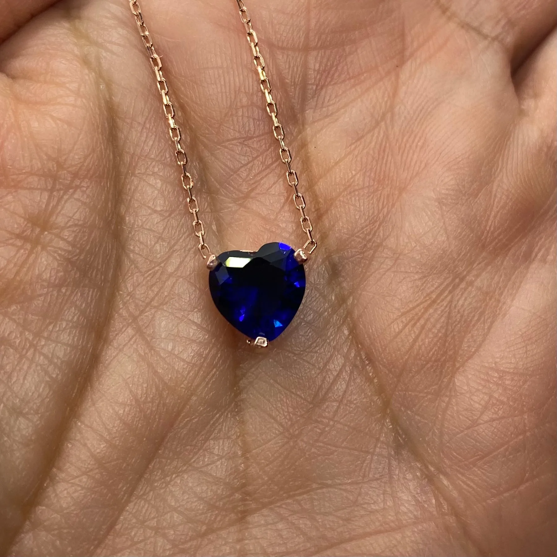 Statement necklace with heart shaped stones