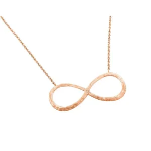 Sterling Silver 925 Rose Gold Plated Infinity Pendant Necklace