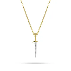 Sword Round Diamond Pendant