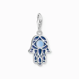 Thomas Sabo Charm Pendant Blue Fatima‘s Hand Silver 2020-007-1